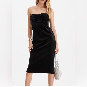 Express velvet midi dress